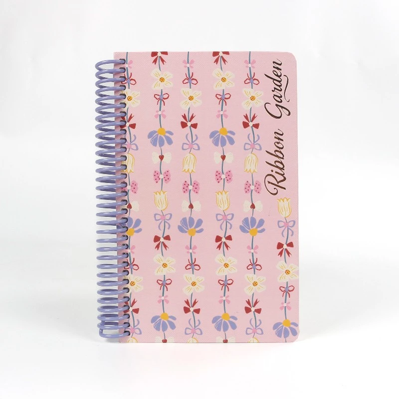 A4 Hardcover Spiral Binding Notebook With Paper Cover 100 Sheets Custom Design For Students-Gift Journal suppliers