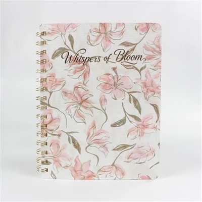 YPS Pink Floral Gold Twin-Buku Catatan Kawat